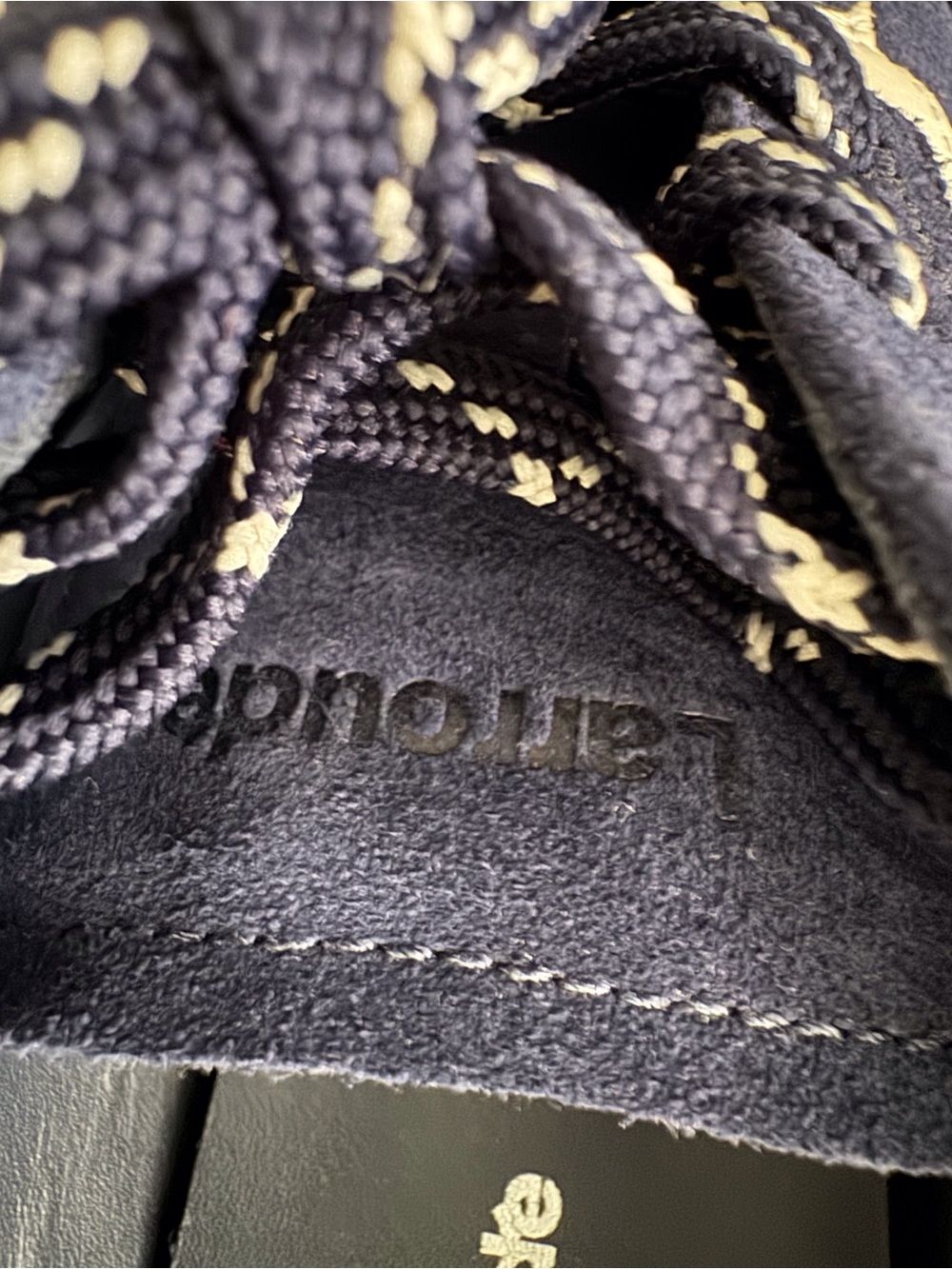 Larroudé Stella Indigo Suede & Napa Leather Mule Sneaker - Picture 11 of 16